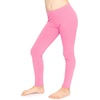 image:imageSTRETCH IS COMFORT Leggings for Girls 3 Pack Stretch Girls Leggings Pants  Soft medium weight knit elastic waist Girl Pants under dresses skirts school Toddler Leggings Black Leggings GirlsLight Pink