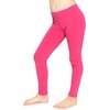 image:imageSTRETCH IS COMFORT Leggings for Girls 3 Pack Stretch Girls Leggings Pants  Soft medium weight knit elastic waist Girl Pants under dresses skirts school Toddler Leggings Black Leggings GirlsHot Pink