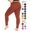 image:imageSTRETCH IS COMFORT Oh So Soft Plus Size Capri Leggings for Women  Knee Length or Full Length Black Capri Leggings for WomenAlmond