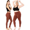 image:imageSTRETCH IS COMFORT Oh So Soft Plus Size Capri Leggings for Women  Knee Length or Full Length Black Capri Leggings for WomenAlmond