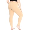 image:imageSTRETCH IS COMFORT Oh So Soft Plus Size Capri Leggings for Women  Knee Length or Full Length Black Capri Leggings for WomenBeige