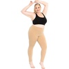 image:imageSTRETCH IS COMFORT Oh So Soft Plus Size Capri Leggings for Women  Knee Length or Full Length Black Capri Leggings for WomenBeige