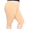 image:imageSTRETCH IS COMFORT Oh So Soft Plus Size Capri Leggings for Women  Knee Length or Full Length Black Capri Leggings for WomenBeige