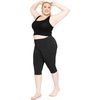 image:imageSTRETCH IS COMFORT Oh So Soft Plus Size Capri Leggings for Women  Knee Length or Full Length Black Capri Leggings for WomenBlack