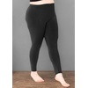 image:imageSTRETCH IS COMFORT Oh So Soft Plus Size Capri Leggings for Women  Knee Length or Full Length Black Capri Leggings for WomenBlack