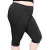 image:imageSTRETCH IS COMFORT Oh So Soft Plus Size Capri Leggings for Women  Knee Length or Full Length Black Capri Leggings for WomenBlack