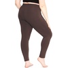 image:imageSTRETCH IS COMFORT Oh So Soft Plus Size Capri Leggings for Women  Knee Length or Full Length Black Capri Leggings for WomenBrown