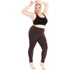 image:imageSTRETCH IS COMFORT Oh So Soft Plus Size Capri Leggings for Women  Knee Length or Full Length Black Capri Leggings for WomenBrown