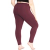 image:imageSTRETCH IS COMFORT Oh So Soft Plus Size Capri Leggings for Women  Knee Length or Full Length Black Capri Leggings for WomenBurgundy