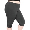 image:imageSTRETCH IS COMFORT Oh So Soft Plus Size Capri Leggings for Women  Knee Length or Full Length Black Capri Leggings for WomenCharcoal Gray