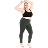 image:imageSTRETCH IS COMFORT Oh So Soft Plus Size Capri Leggings for Women  Knee Length or Full Length Black Capri Leggings for WomenCharcoal Gray
