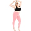 image:imageSTRETCH IS COMFORT Oh So Soft Plus Size Capri Leggings for Women  Knee Length or Full Length Black Capri Leggings for WomenLight Pink