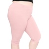 image:imageSTRETCH IS COMFORT Oh So Soft Plus Size Capri Leggings for Women  Knee Length or Full Length Black Capri Leggings for WomenLight Pink