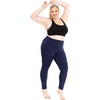 image:imageSTRETCH IS COMFORT Oh So Soft Plus Size Capri Leggings for Women  Knee Length or Full Length Black Capri Leggings for WomenNavy Blue
