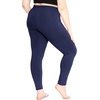 image:imageSTRETCH IS COMFORT Oh So Soft Plus Size Capri Leggings for Women  Knee Length or Full Length Black Capri Leggings for WomenNavy Blue