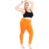 image:imageSTRETCH IS COMFORT Oh So Soft Plus Size Capri Leggings for Women  Knee Length or Full Length Black Capri Leggings for WomenOrange