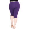 image:imageSTRETCH IS COMFORT Oh So Soft Plus Size Capri Leggings for Women  Knee Length or Full Length Black Capri Leggings for WomenPurple