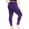 image:imageSTRETCH IS COMFORT Oh So Soft Plus Size Capri Leggings for Women  Knee Length or Full Length Black Capri Leggings for WomenPurple