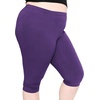 image:imageSTRETCH IS COMFORT Oh So Soft Plus Size Capri Leggings for Women  Knee Length or Full Length Black Capri Leggings for WomenPurple