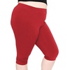 image:imageSTRETCH IS COMFORT Oh So Soft Plus Size Capri Leggings for Women  Knee Length or Full Length Black Capri Leggings for WomenRed