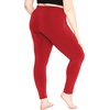 image:imageSTRETCH IS COMFORT Oh So Soft Plus Size Capri Leggings for Women  Knee Length or Full Length Black Capri Leggings for WomenRed