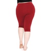image:imageSTRETCH IS COMFORT Oh So Soft Plus Size Capri Leggings for Women  Knee Length or Full Length Black Capri Leggings for WomenRed