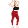 image:imageSTRETCH IS COMFORT Oh So Soft Plus Size Capri Leggings for Women  Knee Length or Full Length Black Capri Leggings for WomenRed