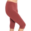 image:imageSTRETCH IS COMFORT Oh So Soft Plus Size Capri Leggings for Women  Knee Length or Full Length Black Capri Leggings for WomenRust