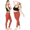 image:imageSTRETCH IS COMFORT Oh So Soft Plus Size Capri Leggings for Women  Knee Length or Full Length Black Capri Leggings for WomenRust