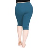 image:imageSTRETCH IS COMFORT Oh So Soft Plus Size Capri Leggings for Women  Knee Length or Full Length Black Capri Leggings for WomenTeal