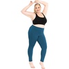 image:imageSTRETCH IS COMFORT Oh So Soft Plus Size Capri Leggings for Women  Knee Length or Full Length Black Capri Leggings for WomenTeal
