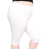 image:imageSTRETCH IS COMFORT Oh So Soft Plus Size Capri Leggings for Women  Knee Length or Full Length Black Capri Leggings for WomenWhite