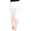 image:imageSTRETCH IS COMFORT Oh So Soft Plus Size Capri Leggings for Women  Knee Length or Full Length Black Capri Leggings for WomenWhite