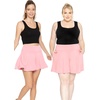 image:imageSTRETCH IS COMFORT Plus Size Shorts Women Flowy Wide Leg Summer Shorts for Curvy Women Casual Lightweight with PocketsLight Pink