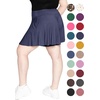 image:imageSTRETCH IS COMFORT Plus Size Shorts Women Flowy Wide Leg Summer Shorts for Curvy Women Casual Lightweight with PocketsNavy Blue