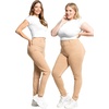image:imageSTRETCH IS COMFORT PullOn Womens and Plus Size Jeggings High Waist Stretchy Jeans Cotton Blend Basic Denim Leggings  XS5XLBeige