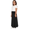 image:imageSTRETCH IS COMFORT Skirt for Girls Flowy Midi Knee amp Ankle Length with Pockets with Ruched Waistband  Black Skirt for GirlsBlack