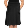 image:imageSTRETCH IS COMFORT Skirt for Girls Flowy Midi Knee amp Ankle Length with Pockets with Ruched Waistband  Black Skirt for GirlsBlack