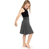 image:imageSTRETCH IS COMFORT Skirt for Girls Flowy Midi Knee amp Ankle Length with Pockets with Ruched Waistband  Black Skirt for GirlsCharcoal Gray