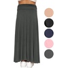 image:imageSTRETCH IS COMFORT Skirt for Girls Flowy Midi Knee amp Ankle Length with Pockets with Ruched Waistband  Black Skirt for GirlsCharcoal Gray