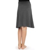 image:imageSTRETCH IS COMFORT Skirt for Girls Flowy Midi Knee amp Ankle Length with Pockets with Ruched Waistband  Black Skirt for GirlsCharcoal Gray