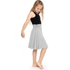 image:imageSTRETCH IS COMFORT Skirt for Girls Flowy Midi Knee amp Ankle Length with Pockets with Ruched Waistband  Black Skirt for GirlsHeather Gray