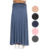 image:imageSTRETCH IS COMFORT Skirt for Girls Flowy Midi Knee amp Ankle Length with Pockets with Ruched Waistband  Black Skirt for GirlsLight Navy