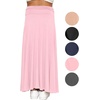 image:imageSTRETCH IS COMFORT Skirt for Girls Flowy Midi Knee amp Ankle Length with Pockets with Ruched Waistband  Black Skirt for GirlsLight Pink