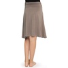 image:imageSTRETCH IS COMFORT Skirt for Girls Flowy Midi Knee amp Ankle Length with Pockets with Ruched Waistband  Black Skirt for GirlsMocha