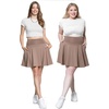image:imageSTRETCH IS COMFORT Skorts for Women with Pockets Golf Skirts for Women  Builtin shorts high waist pleated style 79 polyester 21 spandex pickleball tennis skirt athletic skirt black skirtMocha