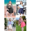 image:imageSTRETCH IS COMFORT Skorts for Women with Pockets Golf Skirts for Women  Builtin shorts high waist pleated style 79 polyester 21 spandex pickleball tennis skirt athletic skirt black skirtNavy Blue