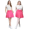 image:imageSTRETCH IS COMFORT Skorts for Women with Pockets Golf Skirts for Women  Builtin shorts high waist pleated style 79 polyester 21 spandex pickleball tennis skirt athletic skirt black skirtBright Pink