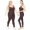 image:imageSTRETCH IS COMFORT Teamwear Womens Regular and Plus Size Cotton Tank UnitardBrown