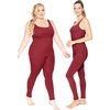 image:imageSTRETCH IS COMFORT Teamwear Womens Regular and Plus Size Cotton Tank UnitardBurgundy